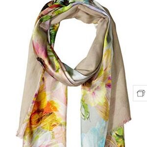 Echo Design Women's Digital Floral Double-Faced Silk Wrap Mist One Size